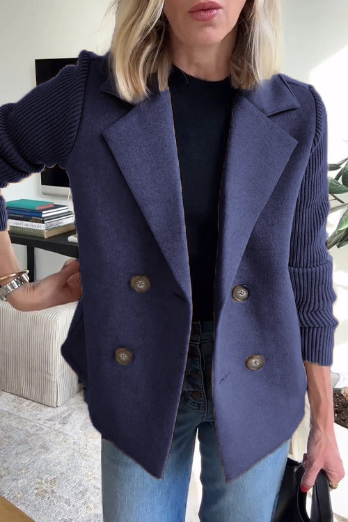 Amelia | Blazer with Knitted Sleeves for Women | Smart Casual