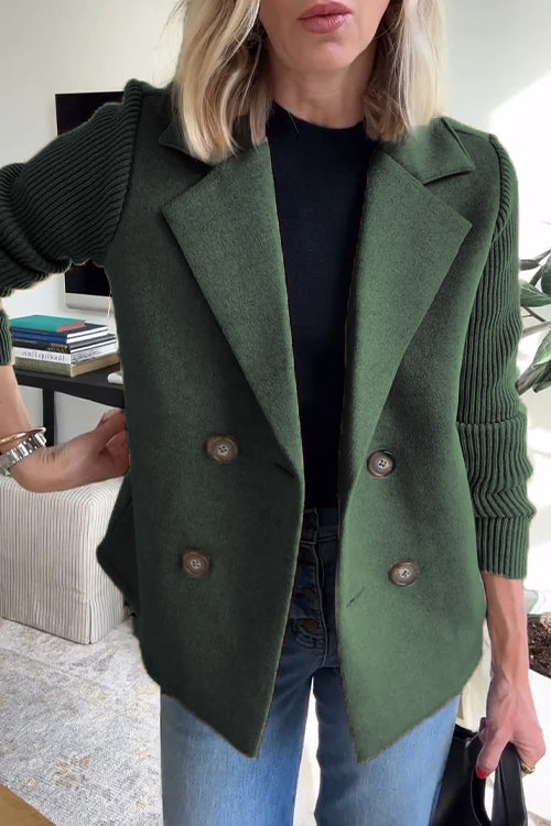 Amelia | Blazer with Knitted Sleeves for Women | Smart Casual