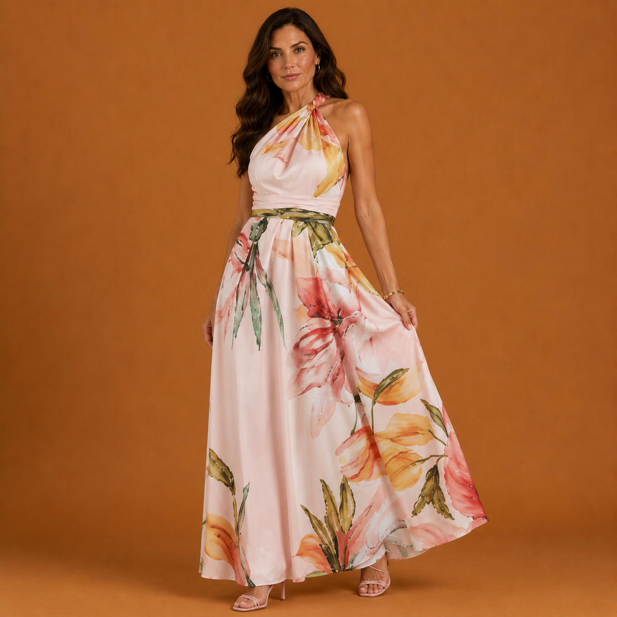 AMIEL | Light Floral Maxi Dress