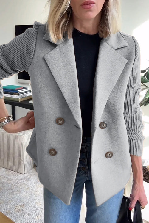 Amelia | Blazer with Knitted Sleeves for Women | Smart Casual