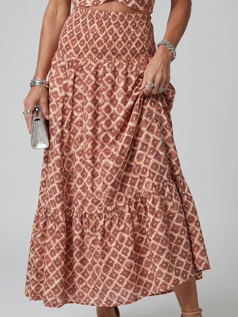 Amira | Cross Halter Geometric Print Set