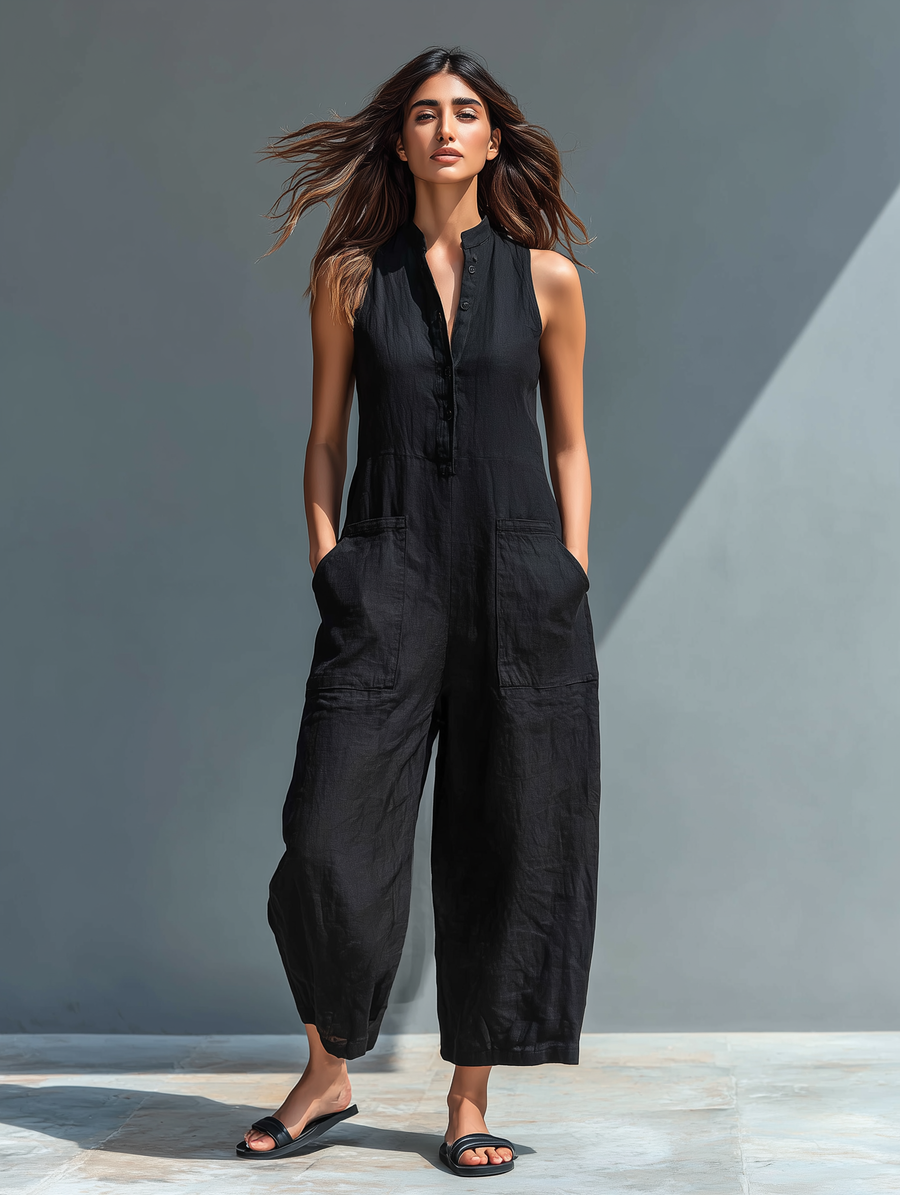 NANCY | Sleeveless Overalls