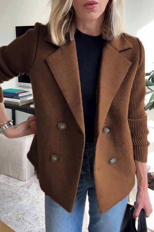 Amelia | Blazer with Knitted Sleeves for Women | Smart Casual
