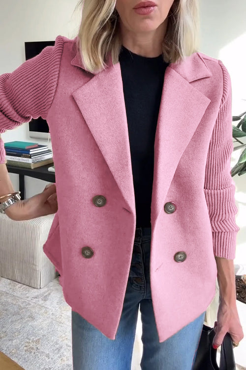 Amelia | Blazer with Knitted Sleeves for Women | Smart Casual
