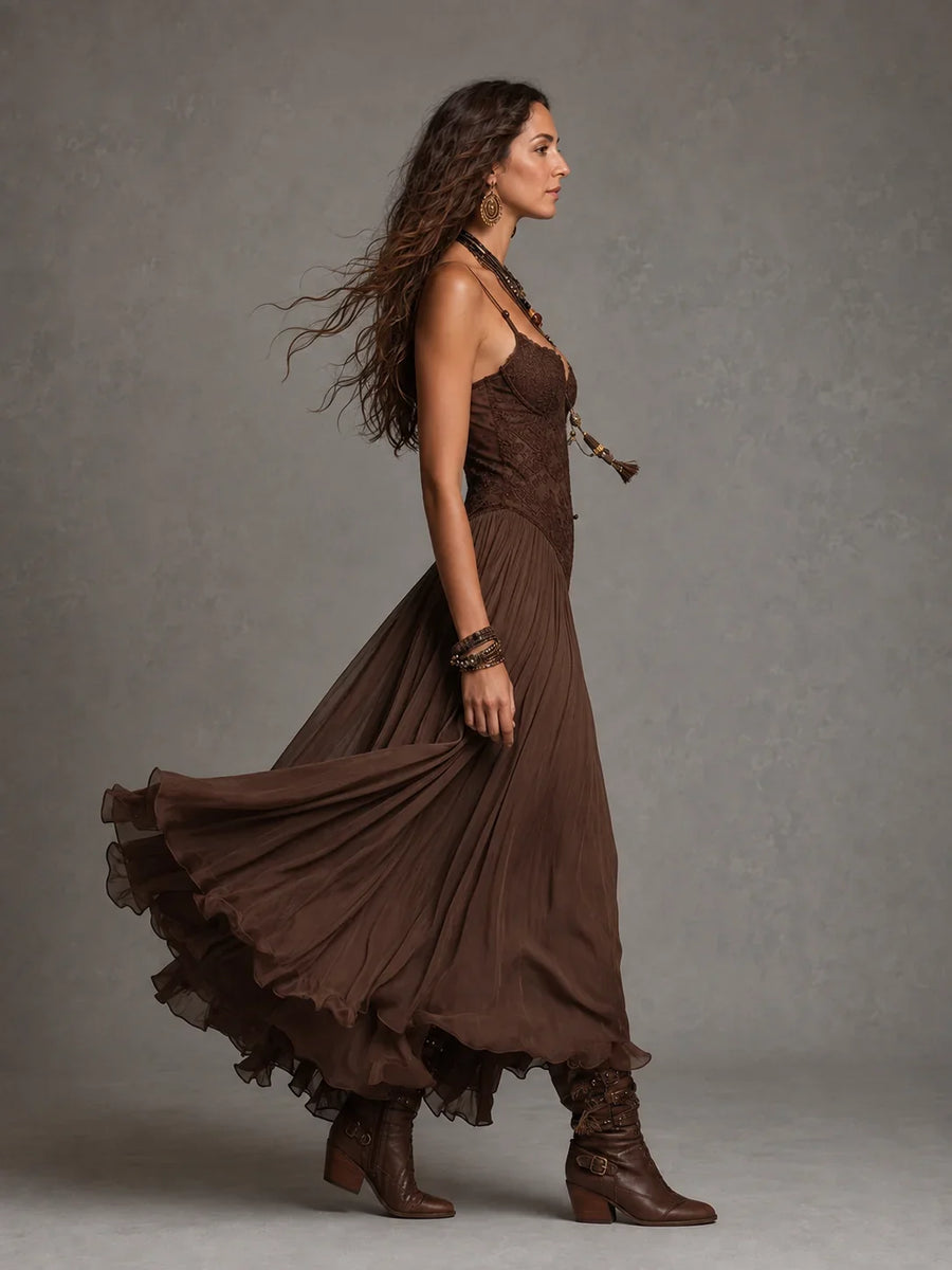 OLIVIA | LACE CORSET MAXI DRESS