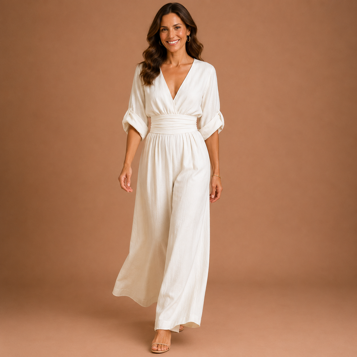ELEANORA | Wide Leg Wrap Jumpsuit