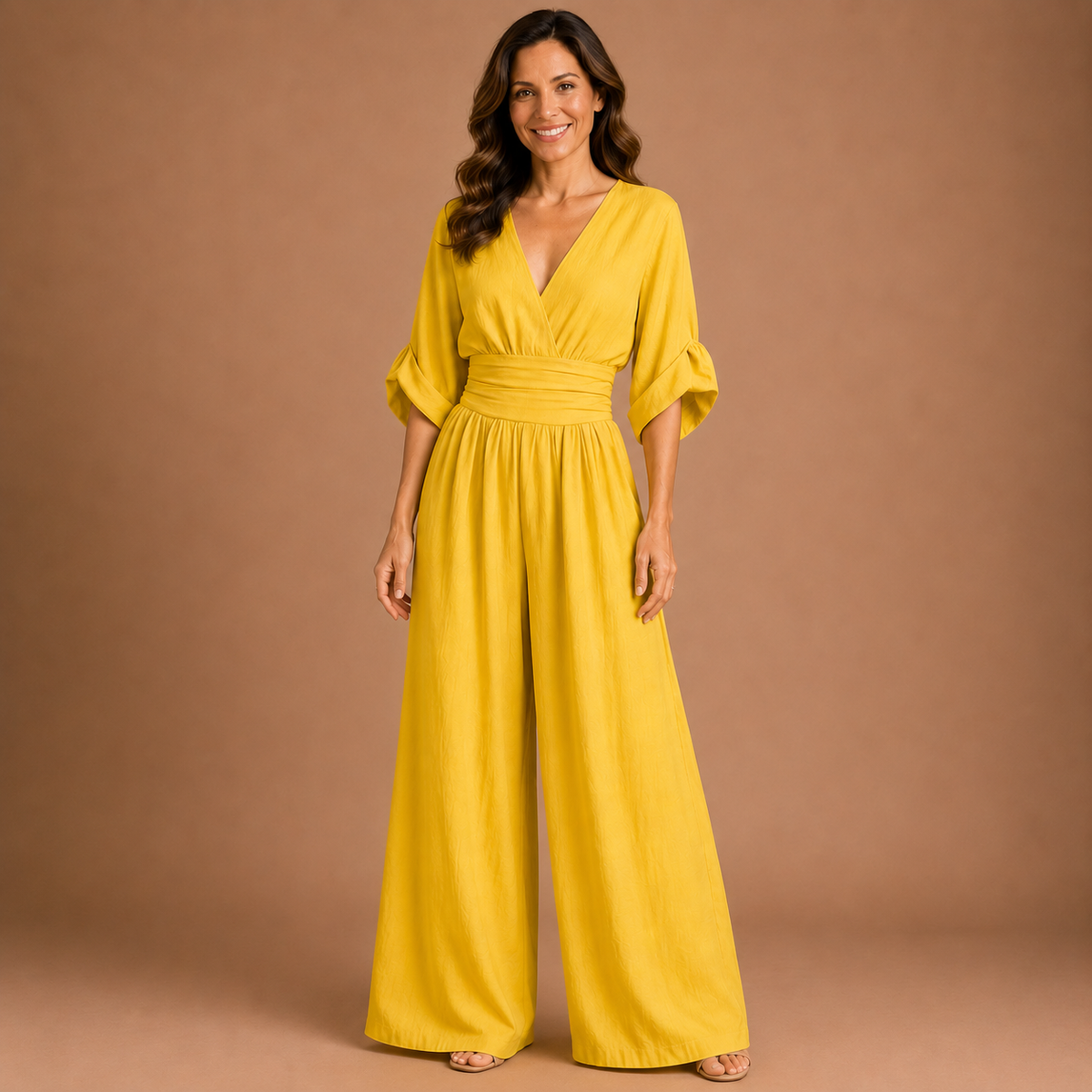 ELEANORA | Wide Leg Wrap Jumpsuit