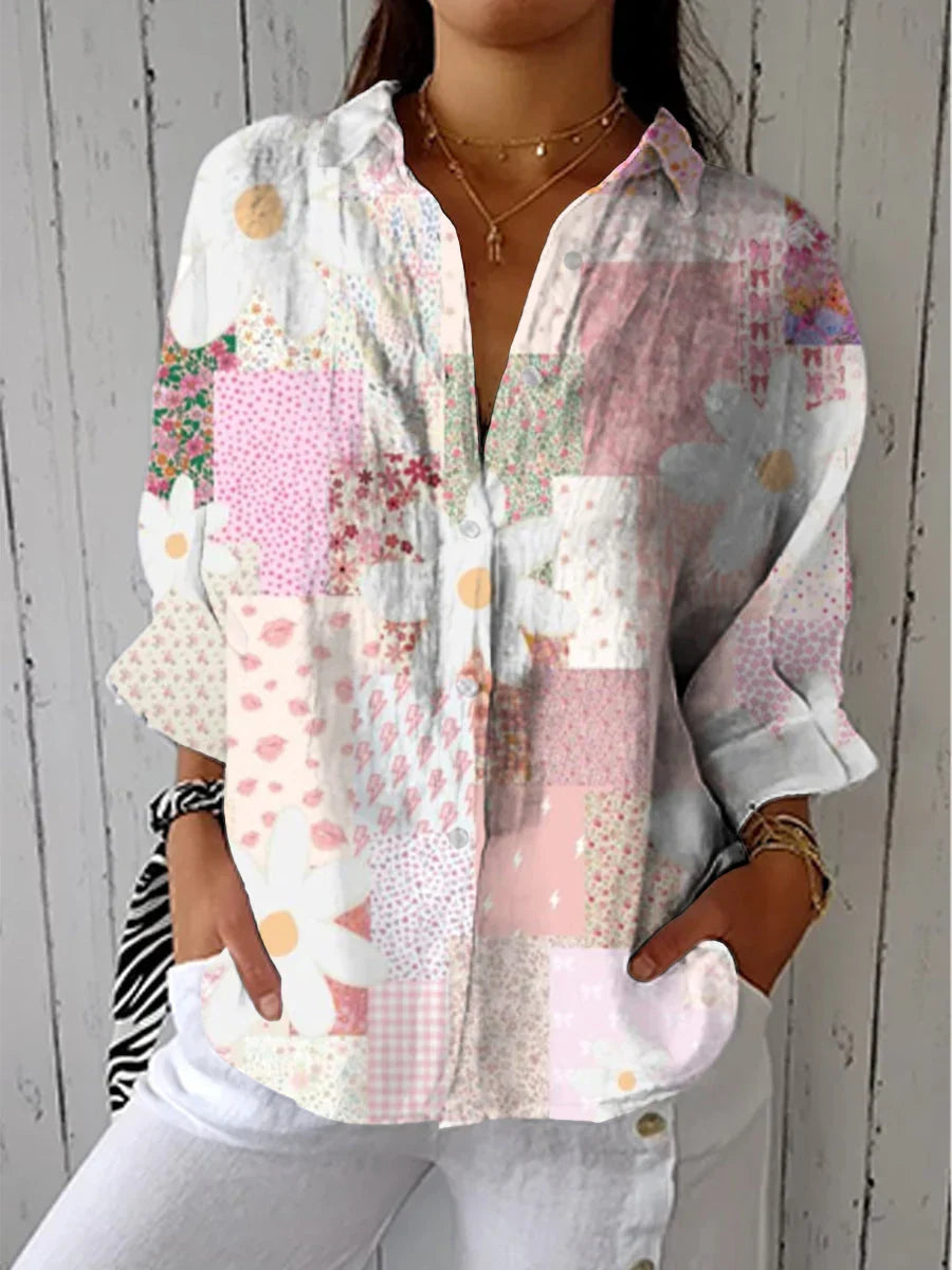 FANNY | PATCHWORK DAISY BLOUSE