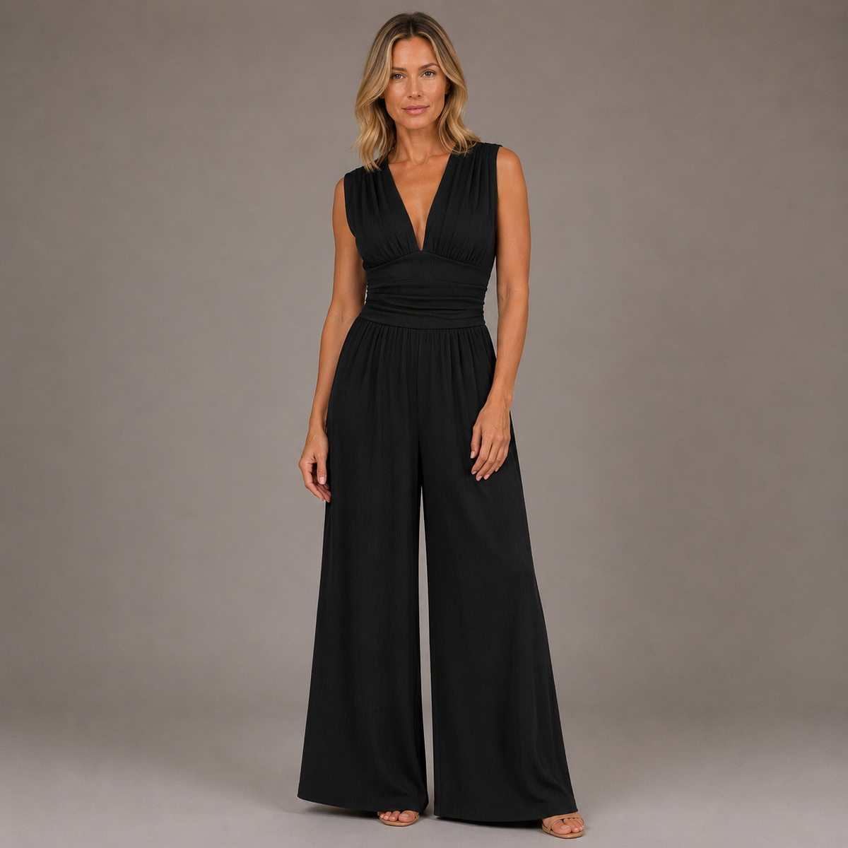 CHARITY | Chic Sleeveless Wide-Leg Jumpsuit