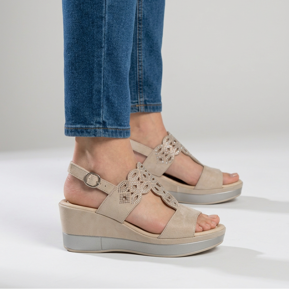 RACHELLE | Comfortable women's wedge sandal