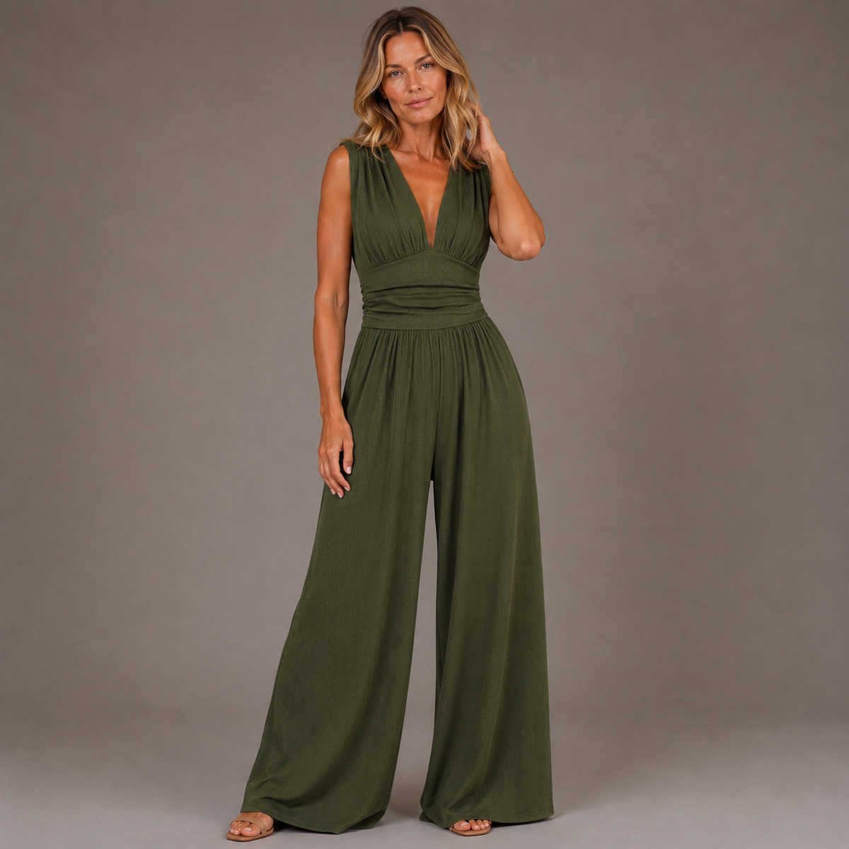 CHARITY | Chic Sleeveless Wide-Leg Jumpsuit
