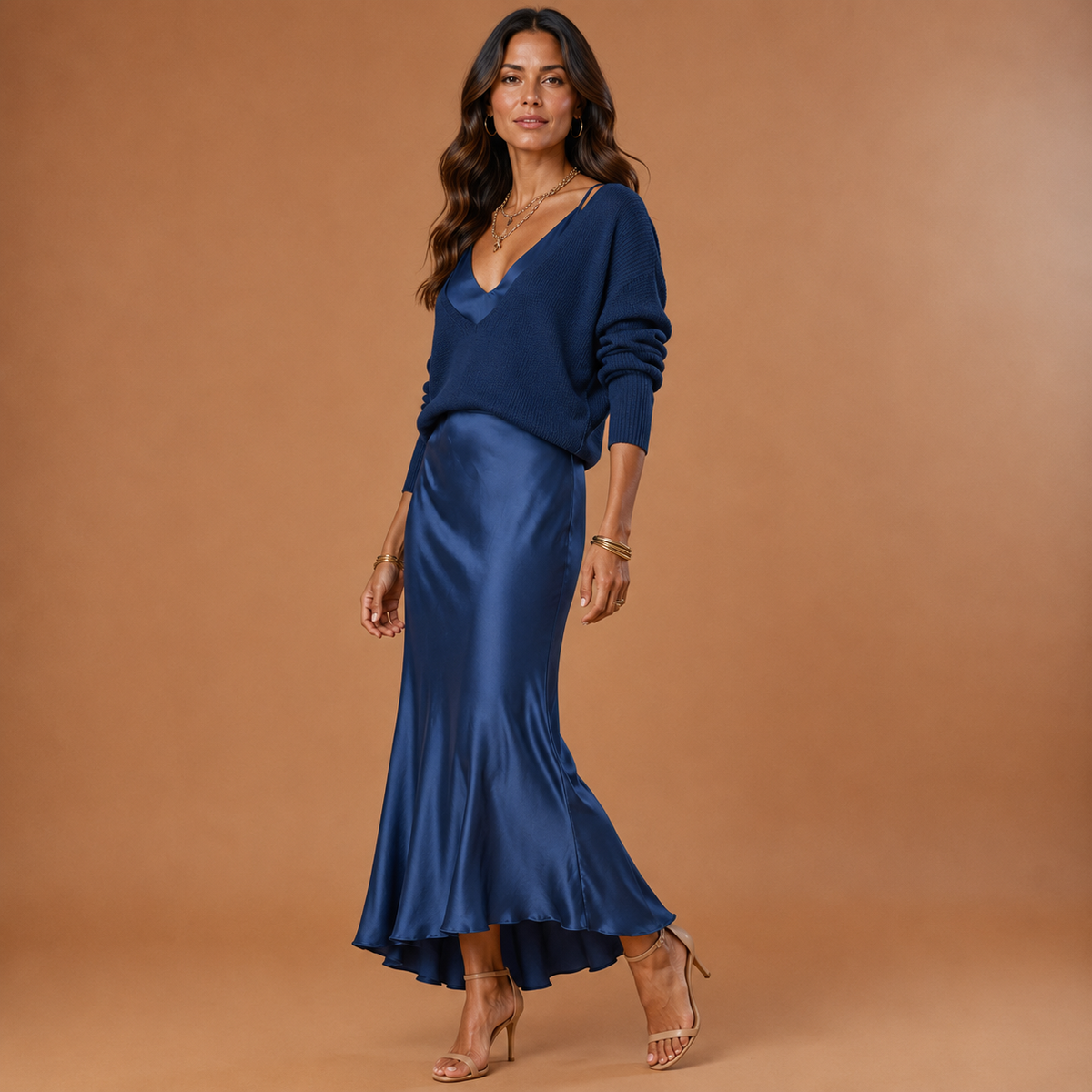 SOLENE | Slip Dress & Knit Set
