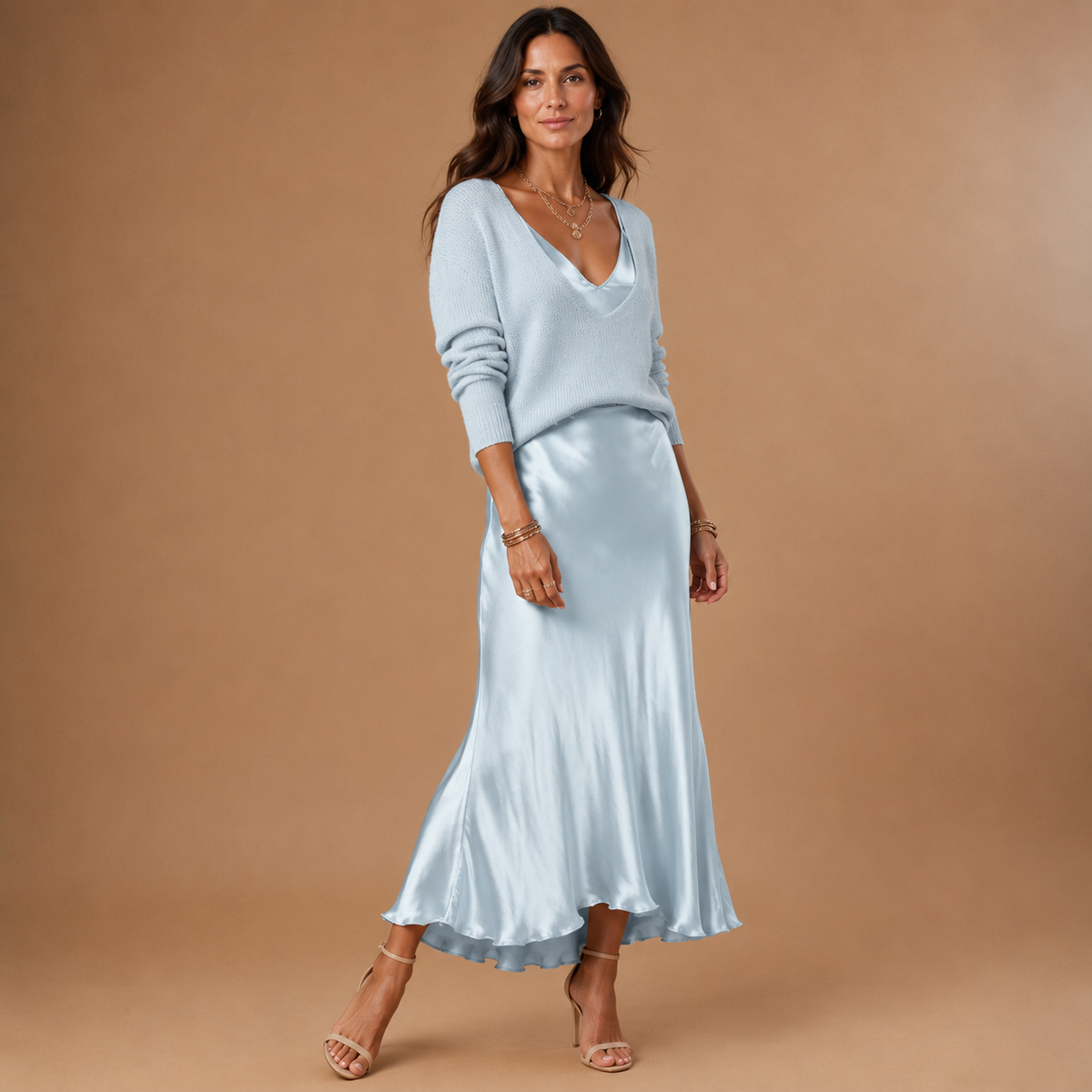 SOLENE | Slip Dress & Knit Set
