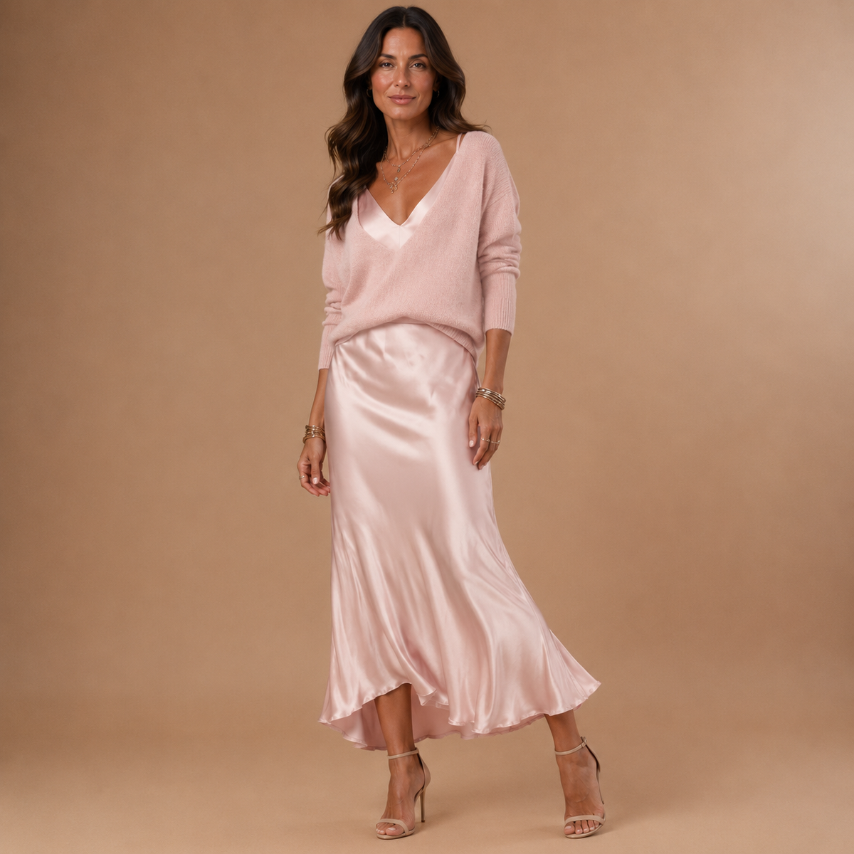 SOLENE | Slip Dress & Knit Set