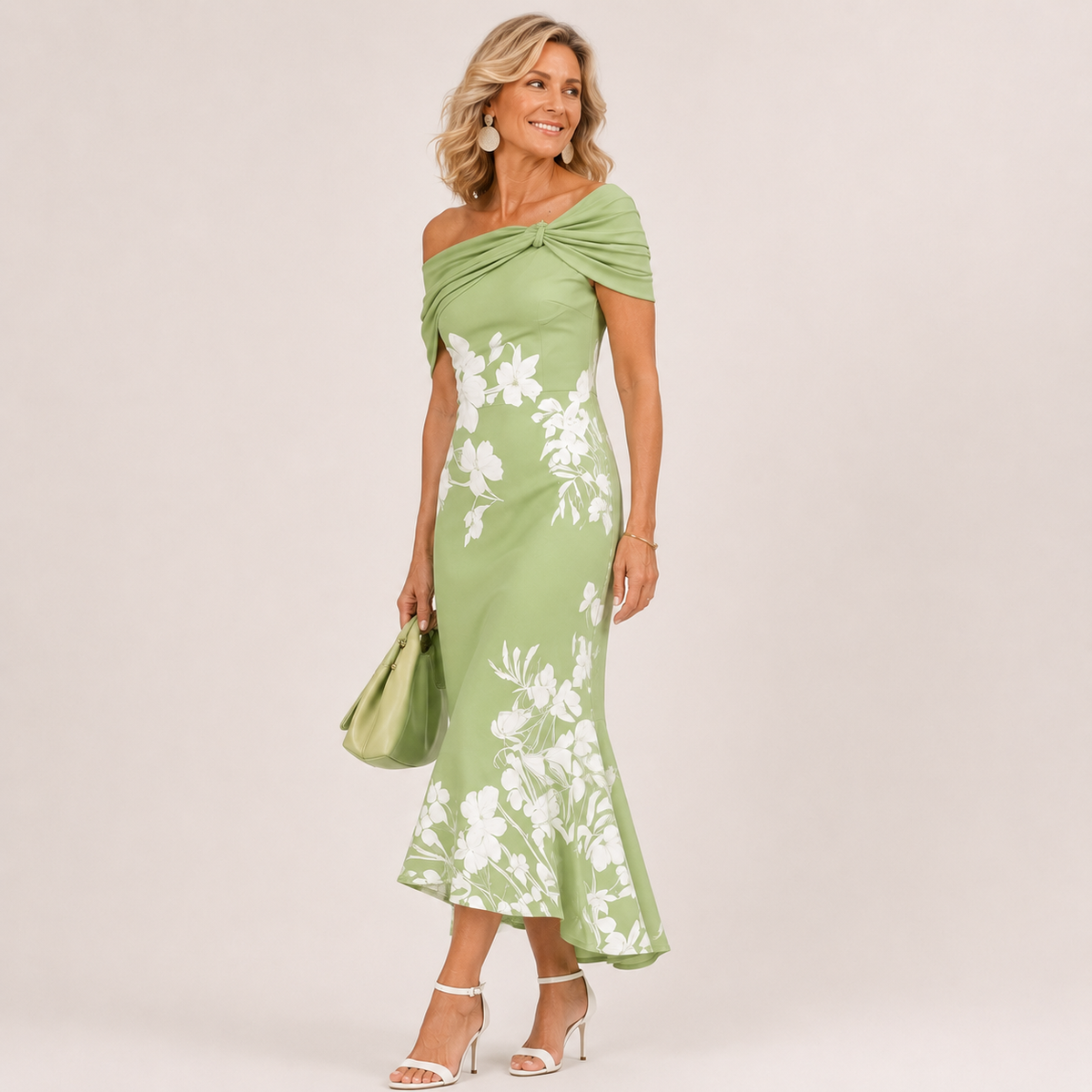 Althea | Off-Shoulder Floral Midi Dress for Women