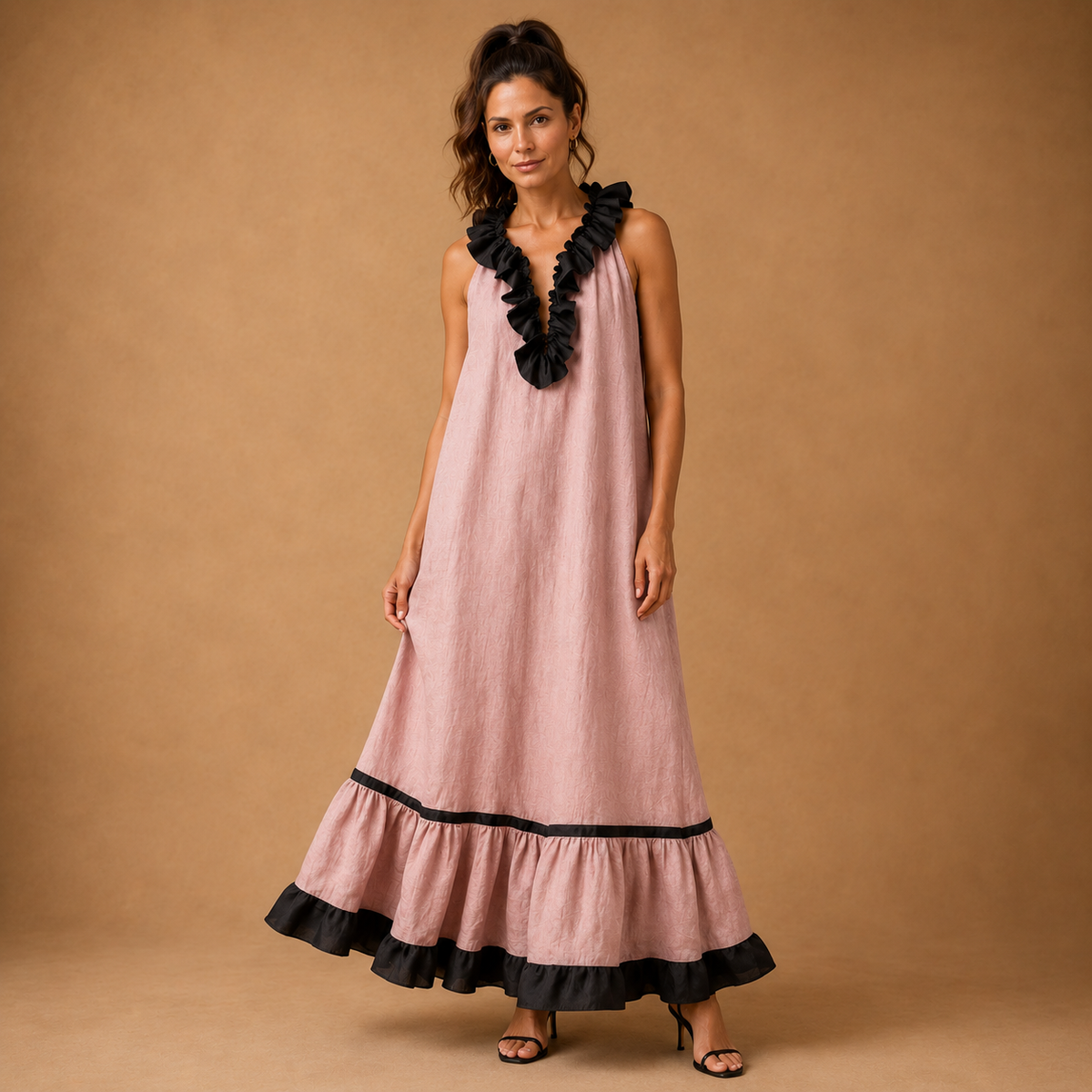 KENDALL | Elegant long dress with ruffles