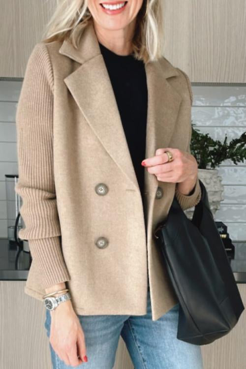 Amelia | Blazer with Knitted Sleeves for Women | Smart Casual