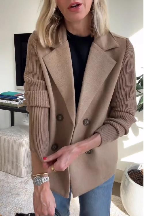 Amelia | Blazer with Knitted Sleeves for Women | Smart Casual