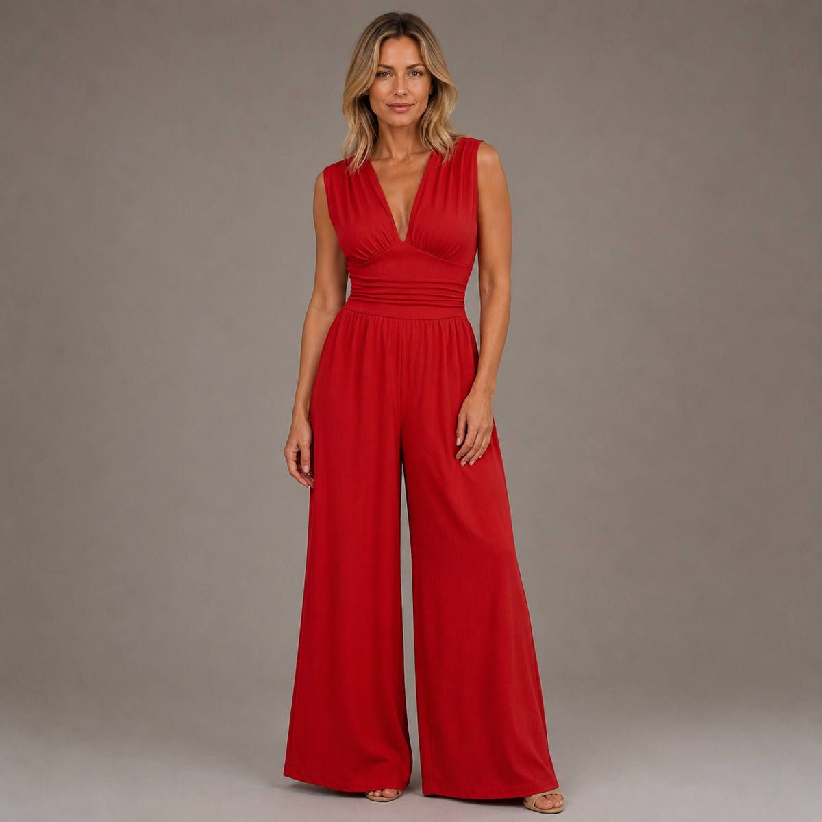 CHARITY | Chic Sleeveless Wide-Leg Jumpsuit