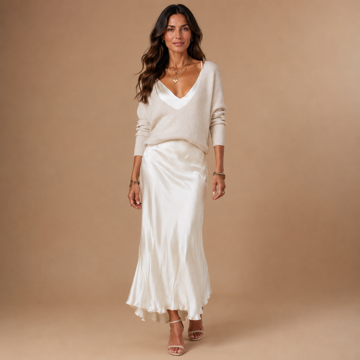 SOLENE | Slip Dress & Knit Set